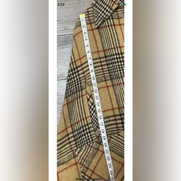 Cool Vtg 70’s NWT The Bird Cage Nova Check Plaid Wool Mod Cape Poncho Coat - Picture 11 of 15